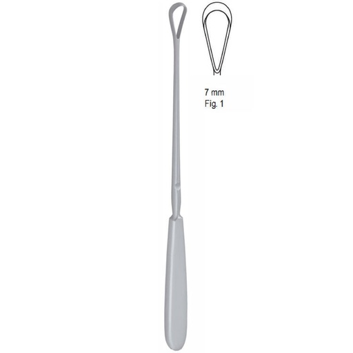 [GO.122.070] Curette uterine Sims rigid blunt fig.1/7x255mm