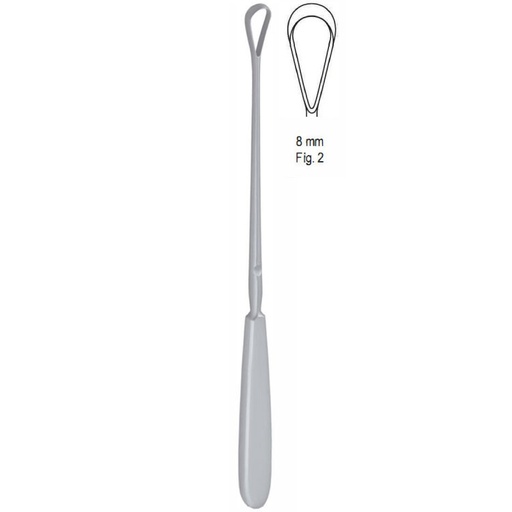 [GO.123.080] Curette uterine Sims malleable blunt fig.2/8x255mm