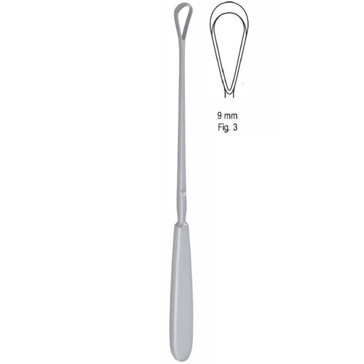 [GO.123.090] Curette uterine Sims malleable blunt fig.3/9x255mm