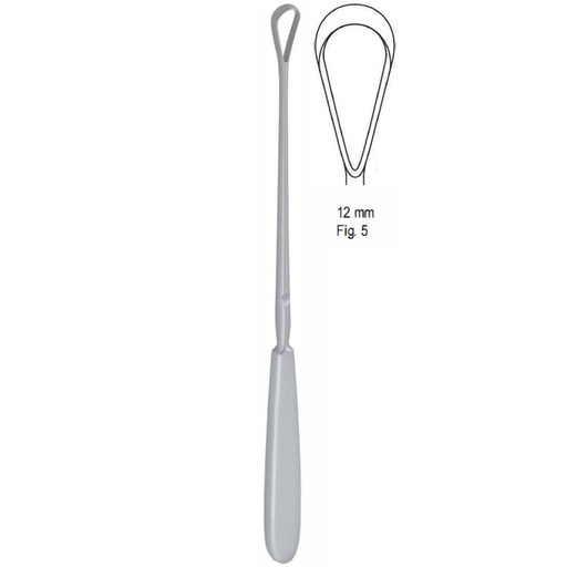 [GO.123.120] Curette uterine Sims malleable blunt fig.5/12x255mm