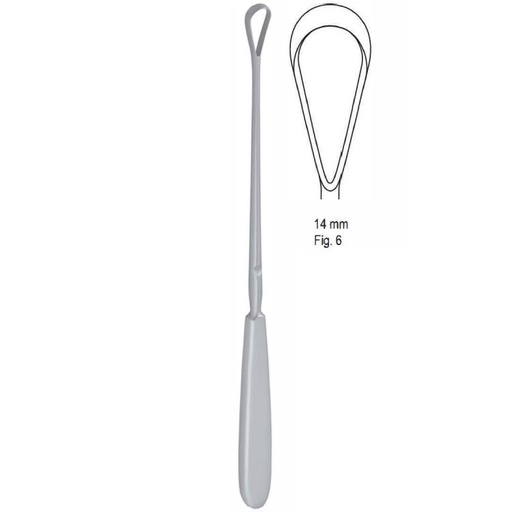 [GO.123.140] Curette uterine Sims malleable blunt fig.6/14x255mm