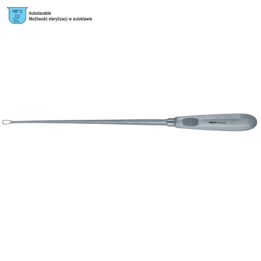[GO.136.050] Curette uterine Recamier rigid sharp fig.00/5x310mm