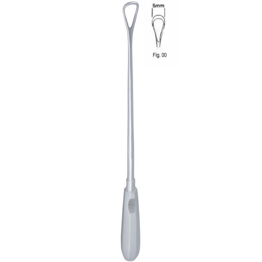 [GO.138.050] Curette uterine Recamier rigid blunt fig.00/5x310mm
