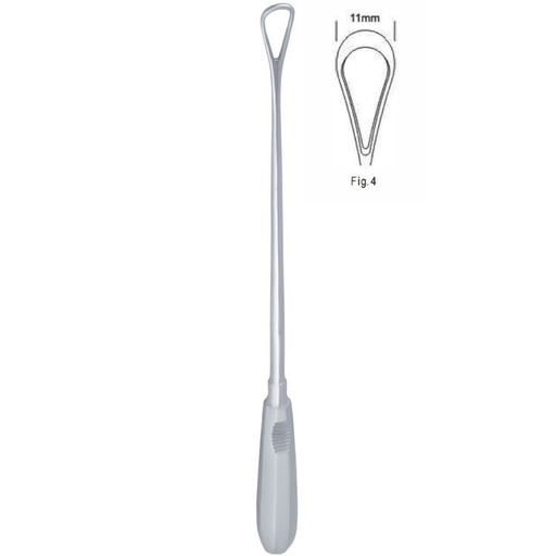 [GO.138.110] Curette uterine Recamier rigid blunt fig.4/11x310mm