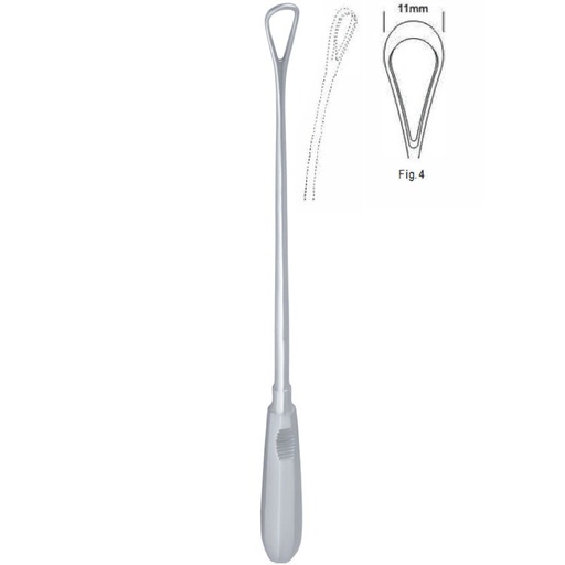 [GO.139.110] Curette uterine Recamier malleable blunt fig.4/11x310mm