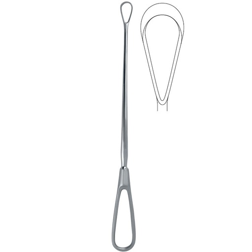 [GO.149.195] Curette uterine Bumm malleable sharp fig.2/19.5x290mm