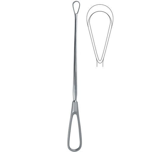 [GO.149.215] Curette uterine Bumm malleable sharp fig.3/21.5x290mm