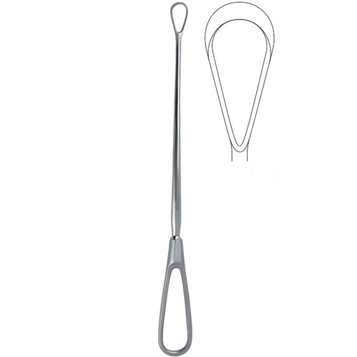 [GO.149.235] Curette uterine Bumm malleable sharp fig.4/23.5x290mm