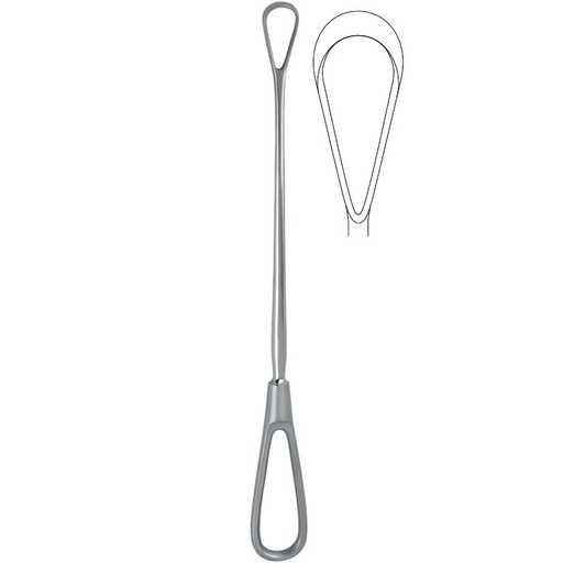 [GO.151.195] Curette uterine Bumm malleable blunt fig.2/19.5x290mm