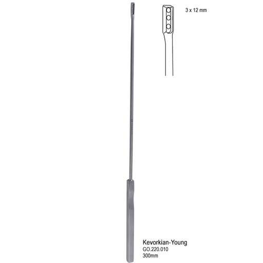[GO.220.010] Curette endocervical Kevorkian-Younge rigid with basket 305mm