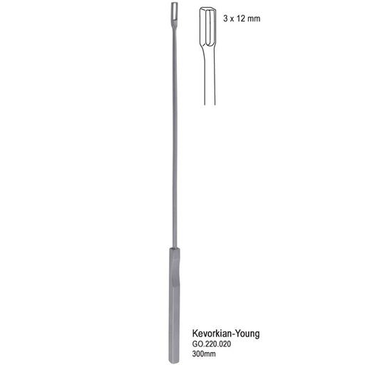 [GO.220.020] Curette endocervical Kevorkian-Younge rigid 305mm