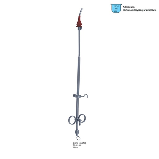 [GO.423.360] Cannula intra-uterine Currie with silicone cone 360mm