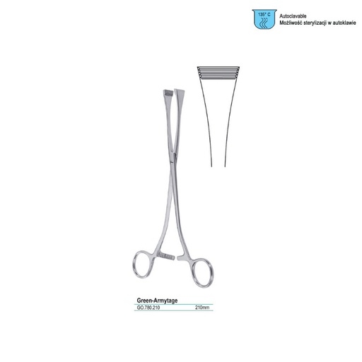 [GO.780.210] Forceps haemostasis Green-Armytage straight 210mm