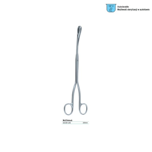 [GO.851.240] Forceps ovum-placenta McClintock 240mm