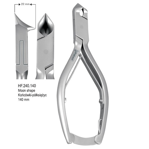 [HF.240.140] Professional-Line Pedicure Nail Nipper moon shape with lock 140mm