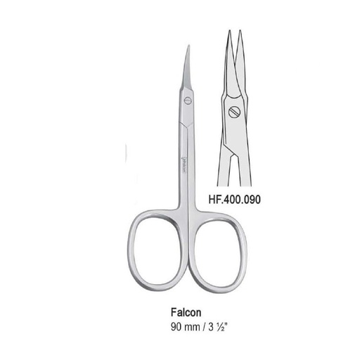 [HF.400.090] Scissors cuticle arrow point curved 90mm