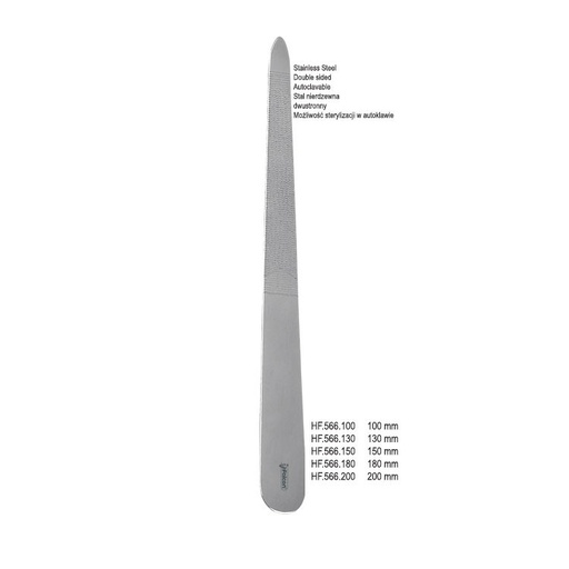 [HF.566.200] Nail File Stainless Steel double sided 200mm