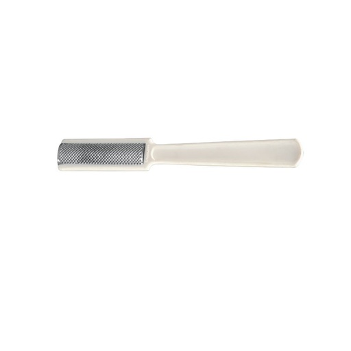 [HH.081.080] Foot file white plastic with SS Blade