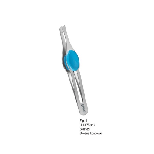 [HH.175.010] Professional Line tweezers Falcon Blue slanted point fig. 1