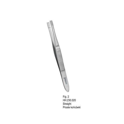 [HH.230.020] Tweezers Falcon straight tips 90mm