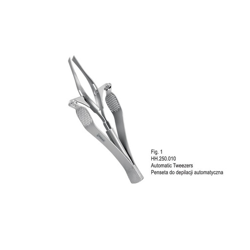 [HH.250.010] Professional Line automatic tweezers slanted point fig. 1