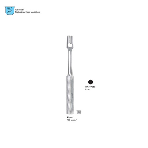 [HH.510.060] Dermal punch Keyes ø 6mm, 100mm