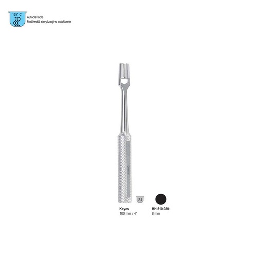 [HH.510.080] Dermal punch Keyes ø 8mm, 100mm