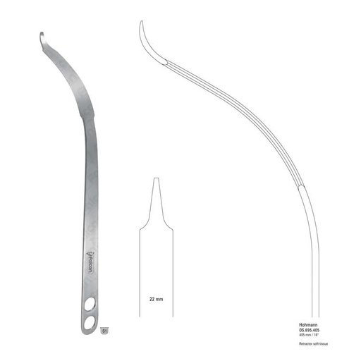 [OS.695.405] Retractor hip soft tissue 22x405mm