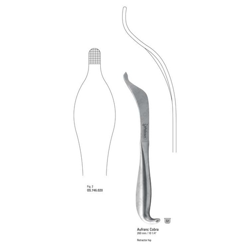 [OS.746.020] Retractor hip Aufranc Cobra 32x260mm, fig.2