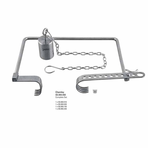 [OS.800.000] Retractor hip self-retaining Charnley initial incision complete set