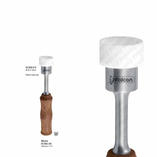 [OT.808.195] Impactor prosthesis Moore with plastic head 195mm