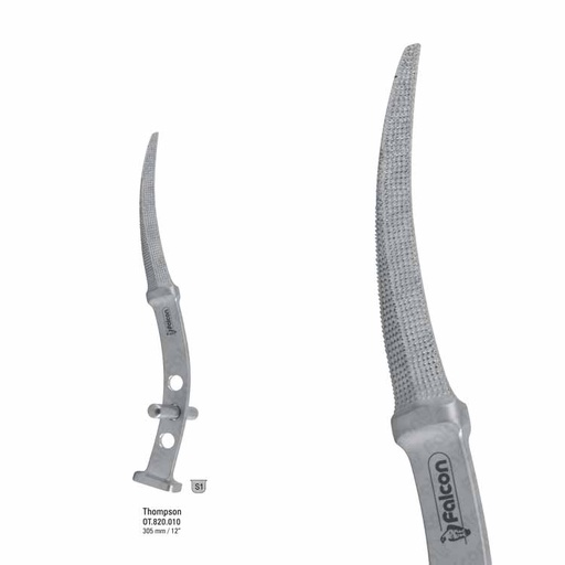 [OT.820.010] Rasp bone Thompson with tommy bar 305mm
