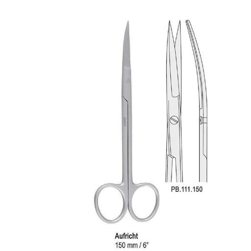 [PB.111.150] Scissors Aufricht curved 150mm