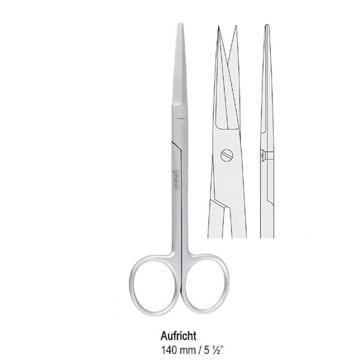 [PB.114.140] Scissors Aufricht double edge sh/sh straight 140mm