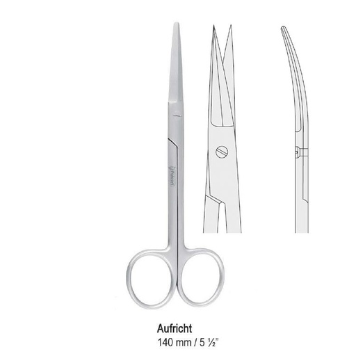 [PB.115.140] Scissors Aufricht double edge sh/sh curved 140mm
