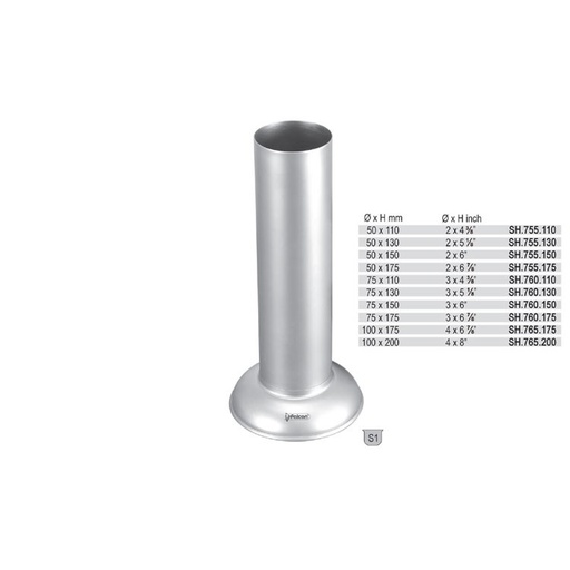 [SH.760.130] Forceps jar ø 75 mm x130mm