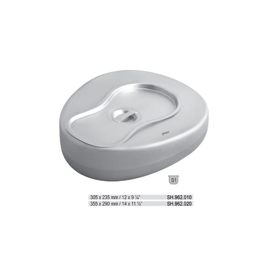 [SH.962.010] Bed pan perfection model with cover 305x235mm