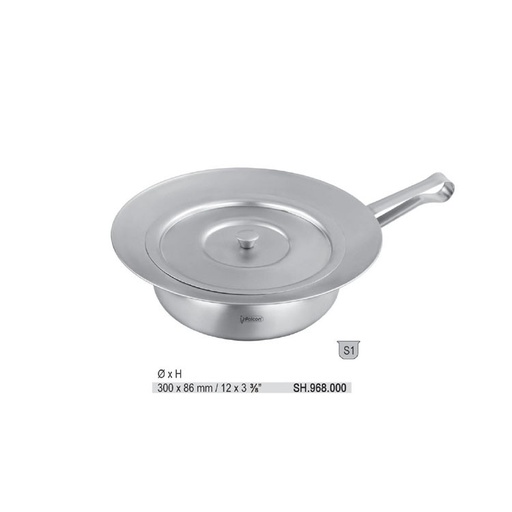 [SH.968.000] Bed pan bowl type with cover ø300x86mm