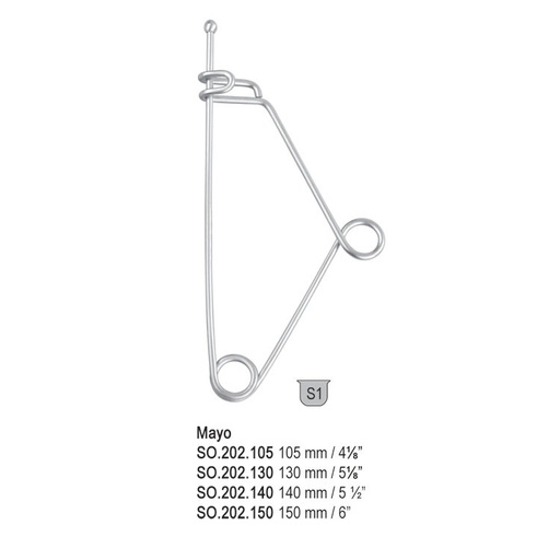 [SO.202.105] Safety pin for instruments with ball end Mayo 105mm