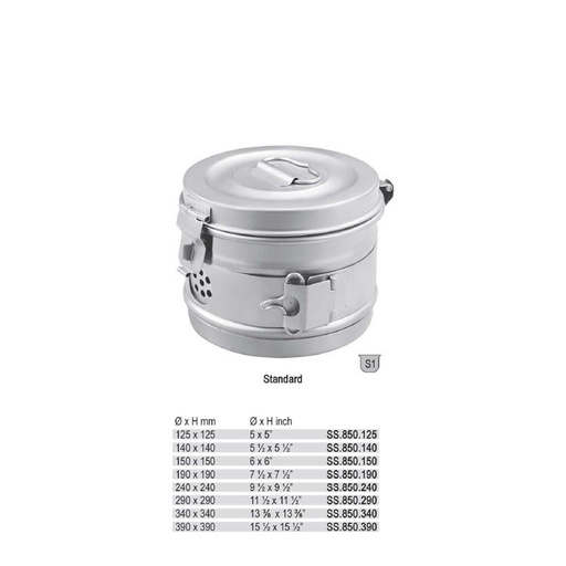 [SS.850.190] Sterilizing drum Ø 190 x 190mm