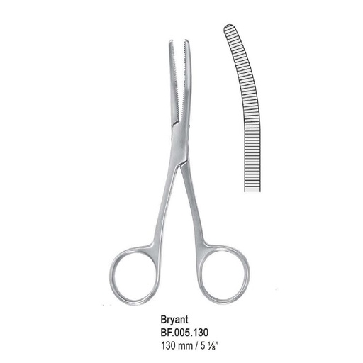 [BF.005.150] Forceps dressing Bryant curved 150mm