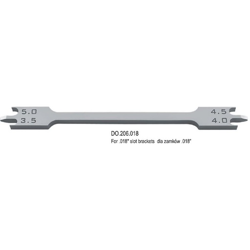 [DO.206.018] Bracket positioning gauge SS for .018" slot 