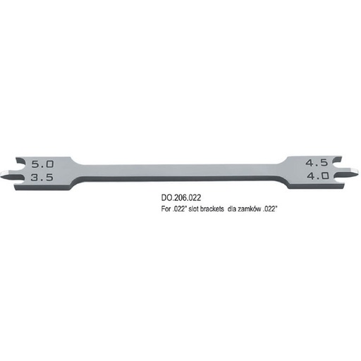 [DO.206.022] Bracket positioning gauge SS for .022" slot