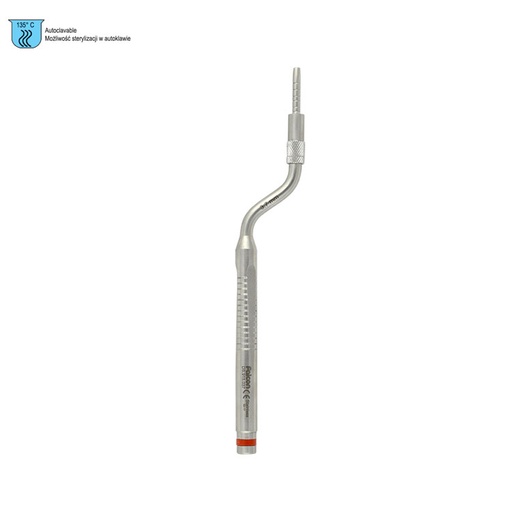 [DS.915.037] Ergo-Form Osteotome Palti tapered with stop concave bayonet 3.7mm (Red)