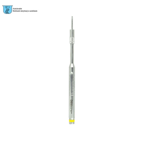 [DS.934.027] Ergo-Form Osteotome Palti tapered with stop convex straight 2.7mm (Yellow)