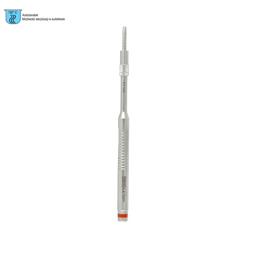 [DS.934.037] Ergo-Form Osteotome Palti tapered with stop convex straight 3.7mm (Red)