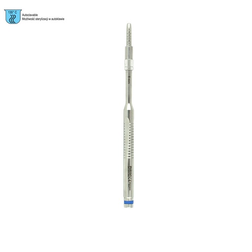 [DS.934.050] Ergo-Form Osteotome Palti tapered with stop convex straight 5.0mm (Blue) 