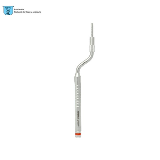 [DS.940.037] Ergo-Form Osteotome Palti tapered with stop convex bayonet 3.7mm (Red)