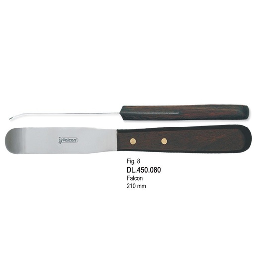 [DL.450.080] Plaster spatula Falcon fig. 8 rigid 210mm