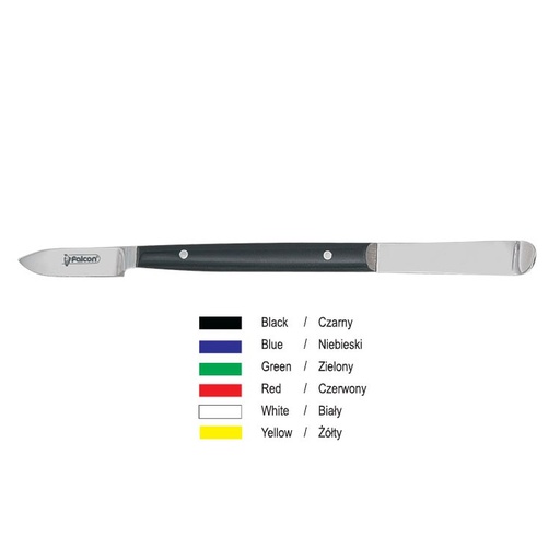 [DL.815.050] Wax knife Fahnenstock small plastic handle 130mm black
